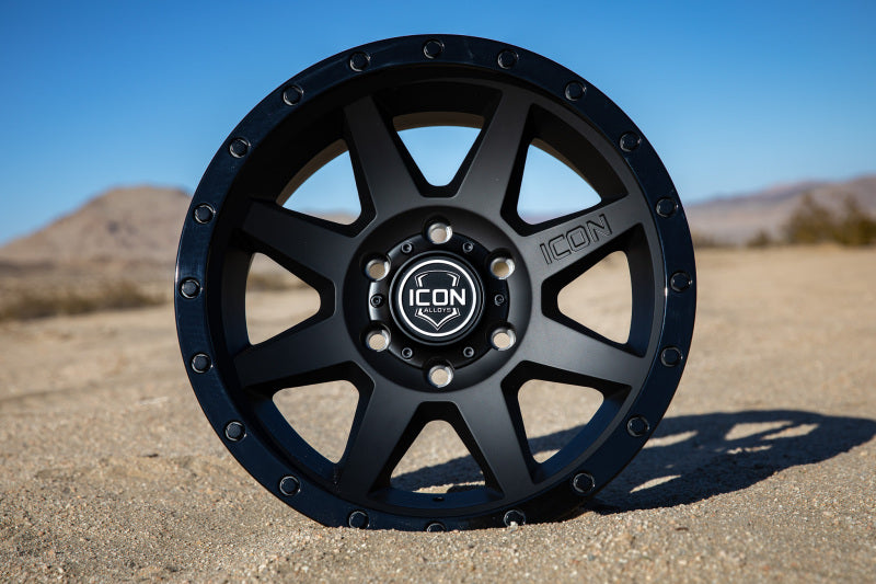 ICON Rebound 18x9 / 5x5in / -12mm / 4.5in BS Double Black Wheel