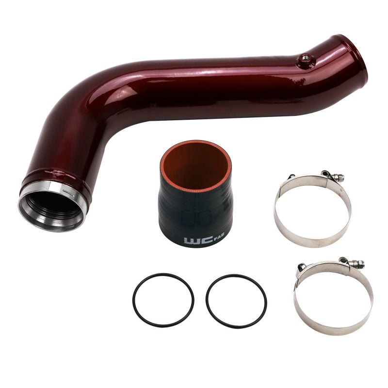 Wehrli 17-19 Chevrolet 6.6L L5P Duramax Passenger Side 3.5in Intercooler Pipe - Gloss Black