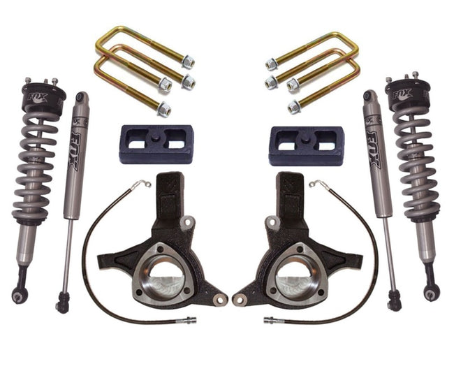 MaxTrac 07-16 GM C1500 2WD w/Cast Steel Susp. 6in/3in Spindle Lift Kit w/FOX Shocks