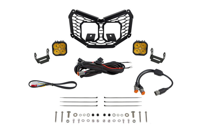 Diode Dynamics 17-24 Can-Am Maverick X3 Stage Series LED Grille Kit - Pro Yellow Fog