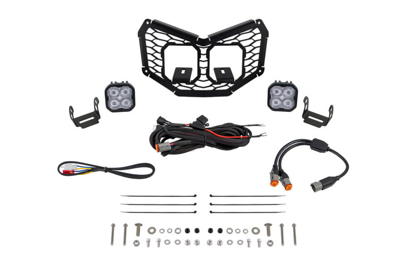 Diode Dynamics 17-24 Can-Am Maverick X3 Stage Series LED Grille Kit - Sport White Fog