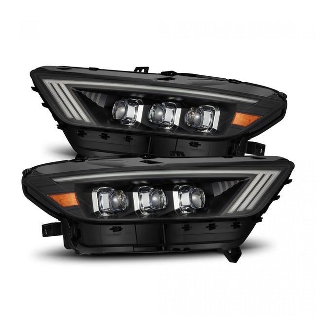 AlphaRex 15-17 Ford Mustang NOVA Series LED Projector Headlights Black