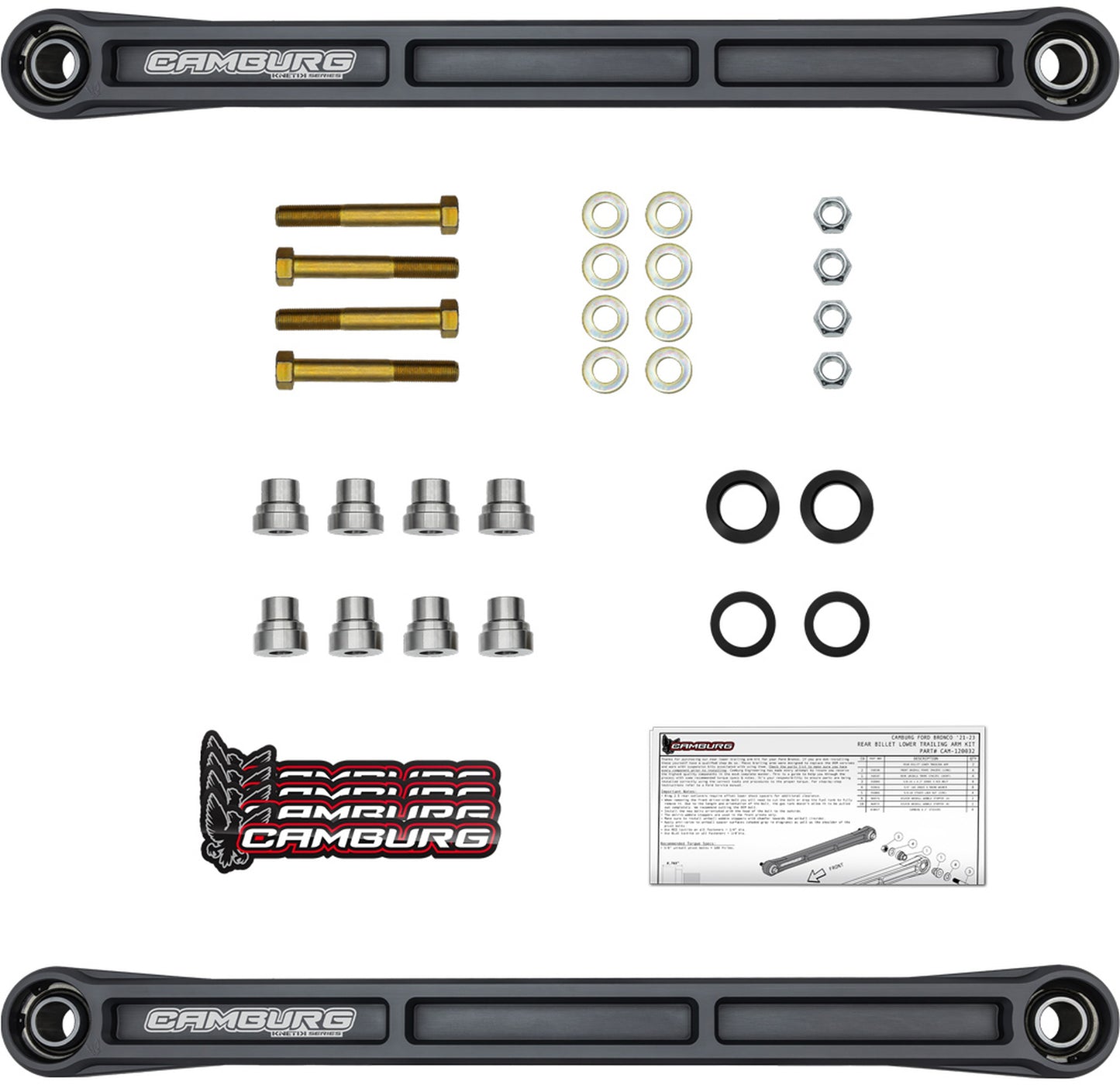 Camburg Ford Bronco 21-24 KINETIK Series Rear Billet Lower Trailing Arm Kit