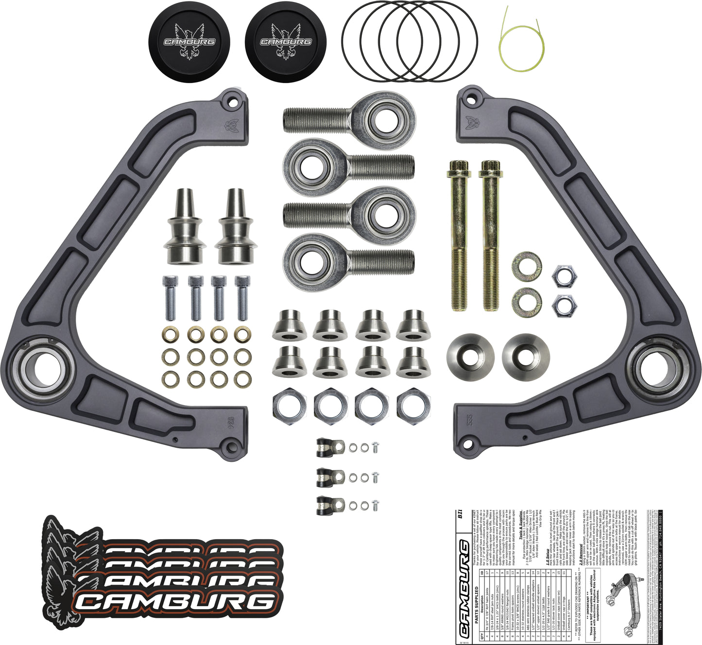 Camburg Chevy/GMC 1500 2WD/4WD 19-24 KINETIK V2 Performance Billet Uniball Upper Arms