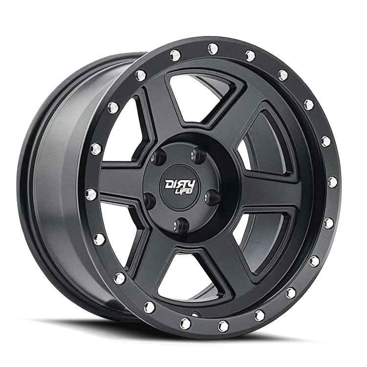Dirty Life Compound 9315 18x9 / 6-135 BP / -12mm Offset / 87.1mm Hub Matte Black Wheel