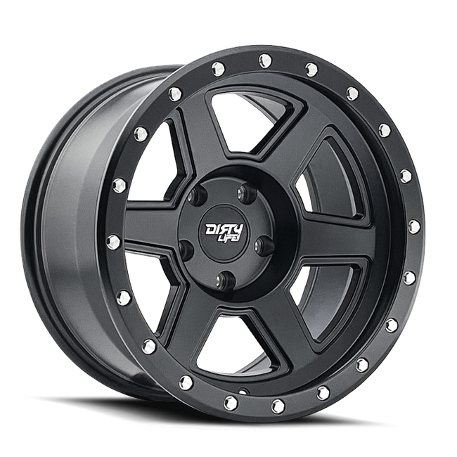 Dirty Life Compound 9315 18x9 / 6-135 BP / -12mm Offset / 87.1mm Hub Matte Black Wheel