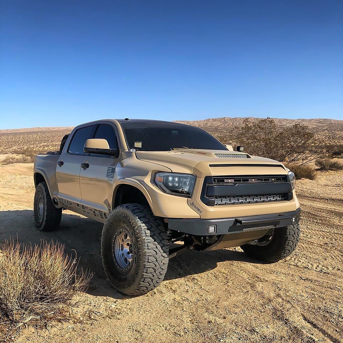 AlphaRex 14-21 Toyota Tundra NOVA-Series LED Proj Headlights Alpha-Blk w/Actv Light & Seq. Sig + DRL