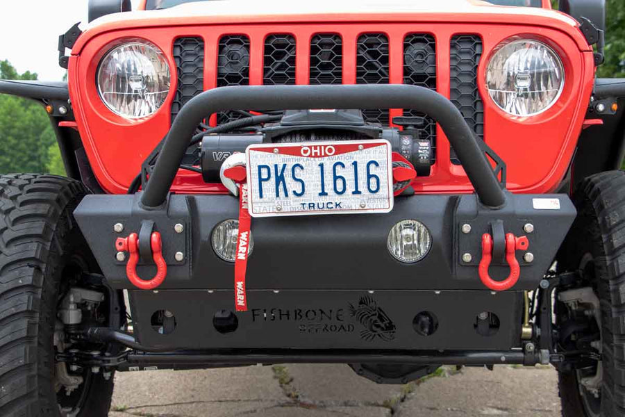 Fishbone Offroad 2018+ Jeep JL/Gladiator Wrangler JL/Gladiator Front Winch Bumper - Black Powdercoat