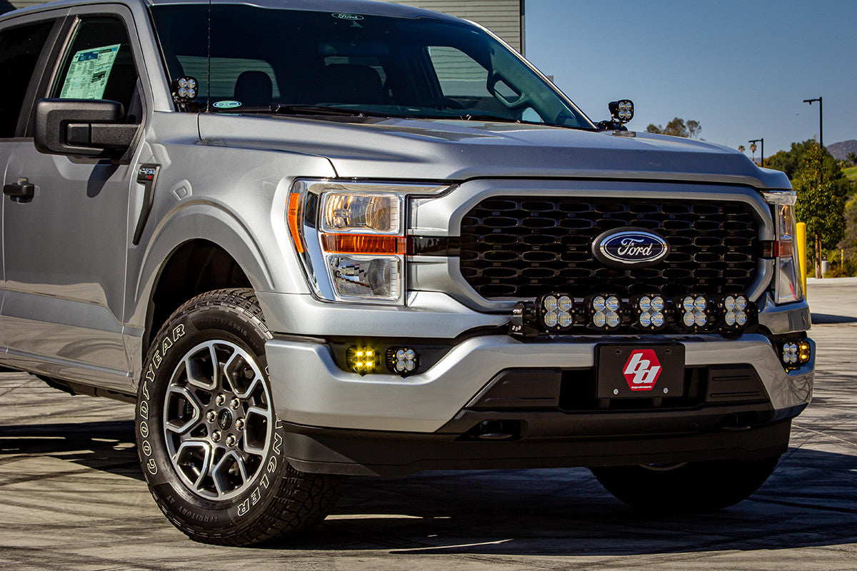 Baja Designs 2021-2022 Ford F150 A Pillar Kit Squadron Sport Spot With Toggle Switch