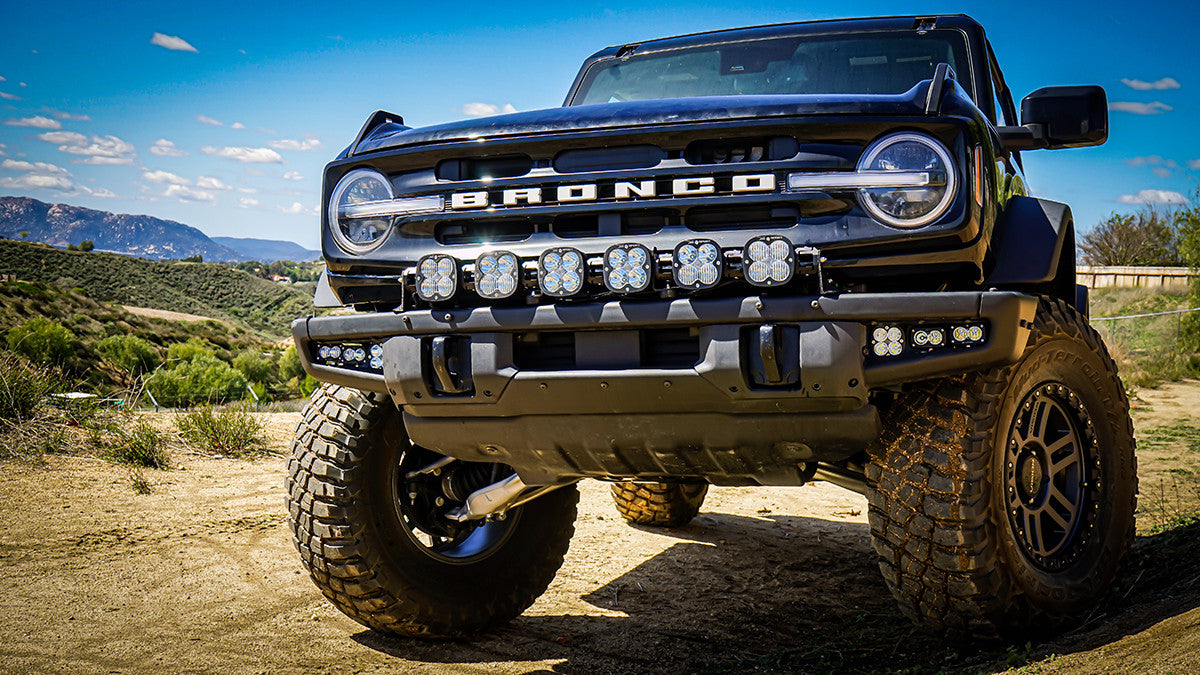 Baja Designs 2021+ Ford Bronco With Steel Bumper Fog Pocket Kit Sportsmen With Toggle Switch
