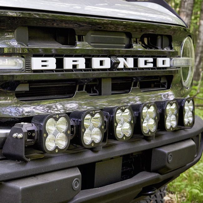 Baja Designs 2021+ Ford Bronco 6 XL Linkable Light Bar Kit Plastic Bumper Mount With Toggle Switch