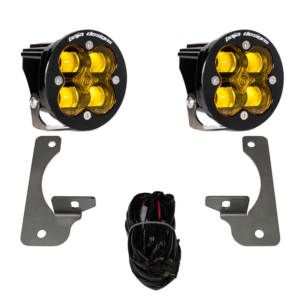 Baja Designs 10 - 18 Jeep JK Rubicon Squadron R SAE Fog Pocket Light Kit - Amber