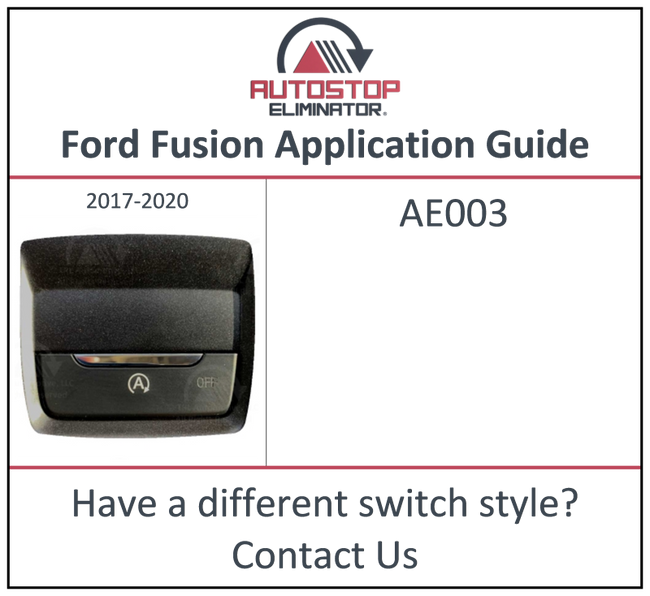 2017-2020 Ford Fusion Autostop Eliminator