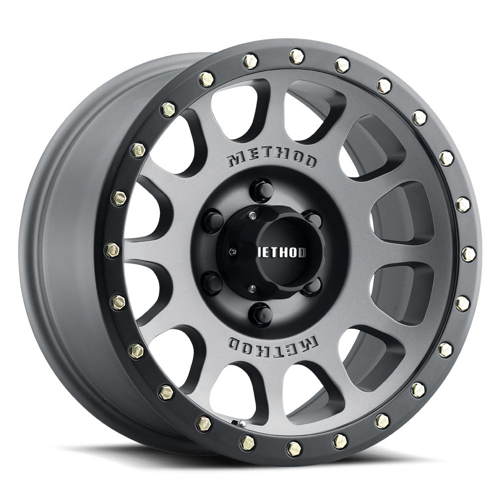 Method MR305 NV 17x8.5  +25mm Offset  6x5.5 BP  108mm CB  Titanium - Matte Black Lip Wheel