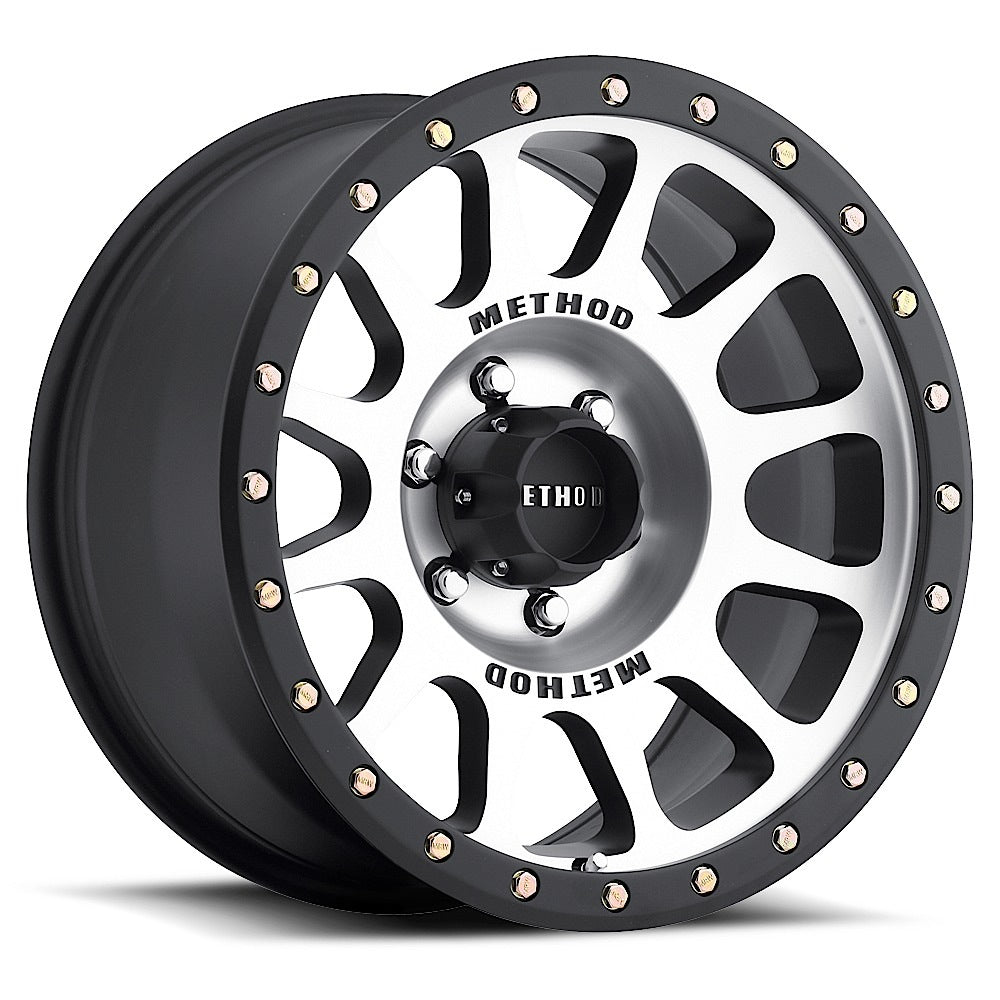 Method MR305 NV 17x8.5 25mm Offset 6x5.5 108mm CB Machined Black Street Loc Wheel