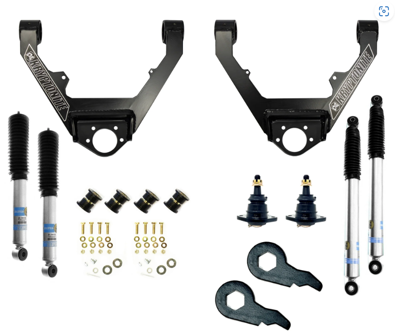 KRYPTONITE 1999-2006 GM, Chevy 1/2 TON 6 LUG 1999-2006 STAGE 3 LEVELING KIT WITH BILSTEIN SHOCKS