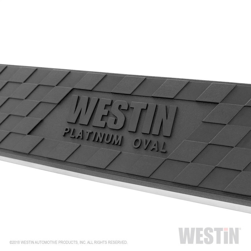 Westin 19-23 RAM 1500 Quad Cab (Excl. 2019+ Classic) Platinum 4 Oval Nerf Step Bars - SS