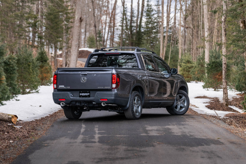 MBRP 21-22 Honda Ridgeline Aluminized Steel 2.5in Cat-Back - Dual Split Rear Exit