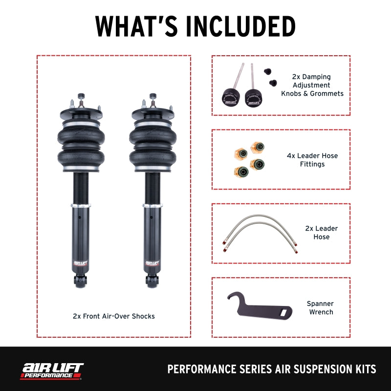 Air Lift Performance 06-12 Lexus GS300 Air Suspension Front Kit