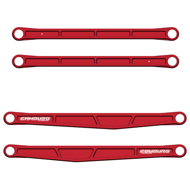 Camburg Ford F-150 Raptor 21-23 KINETIK Series Rear Billet Trailing Arm Kit (Red)