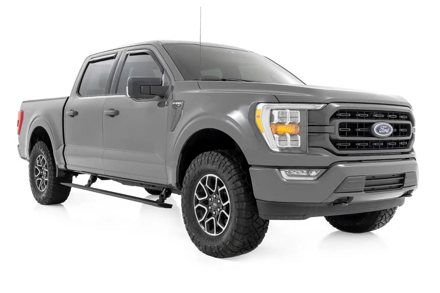 Rough Country Ford Power Folding Running Boards 15-24 F-150/17-24 F-250 SuperCrew Cab