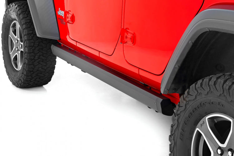 Rough Country Power Running Boards | Lighted | 4 Door | Jeep Wrangler JL (18-23)