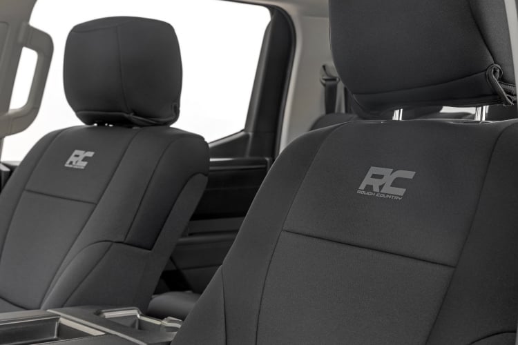 Rough Country Seat Covers | Toyota Tundra 4WD (2022-2023) With Factory Rear Cupholder