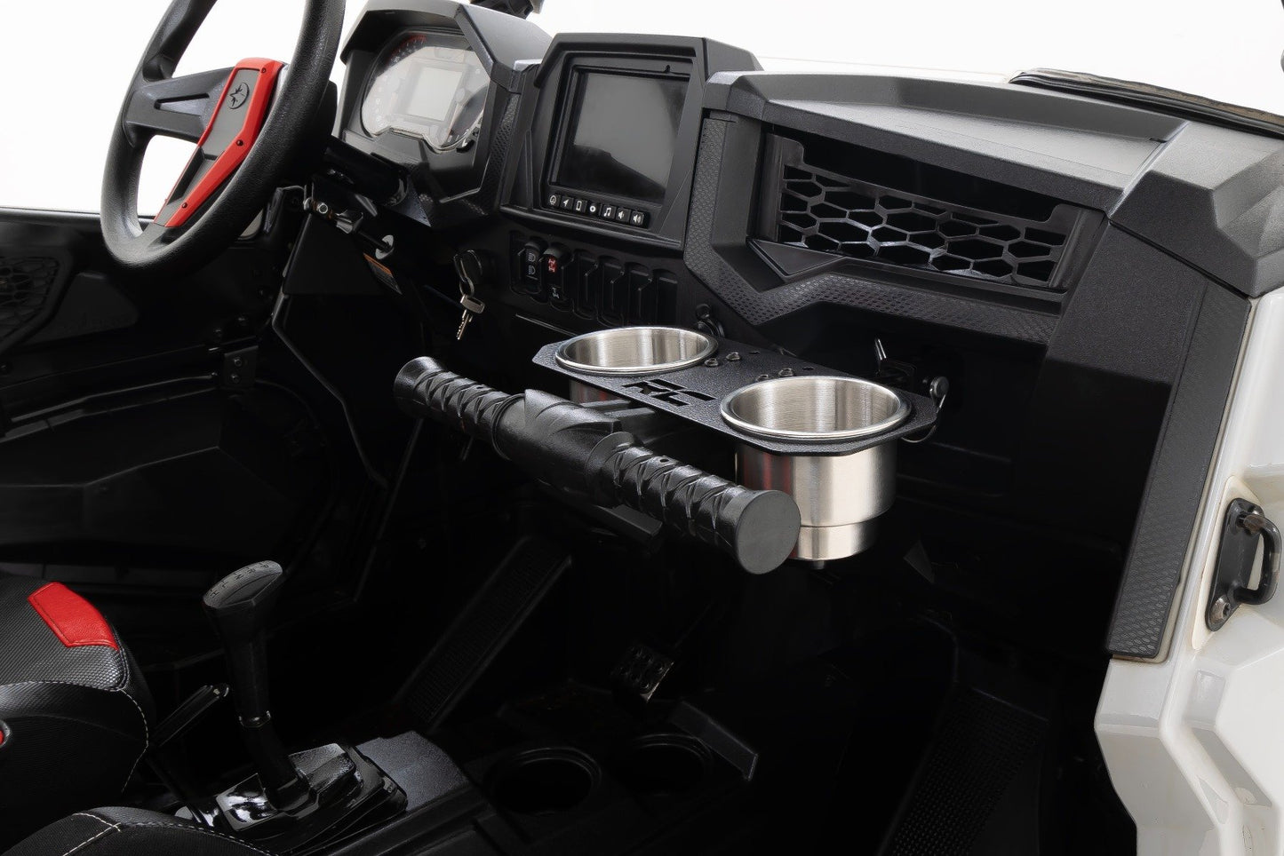 Passenger Grip Handle Dual Cup Holder | Polaris RZR 4 900/RZR S 1000
