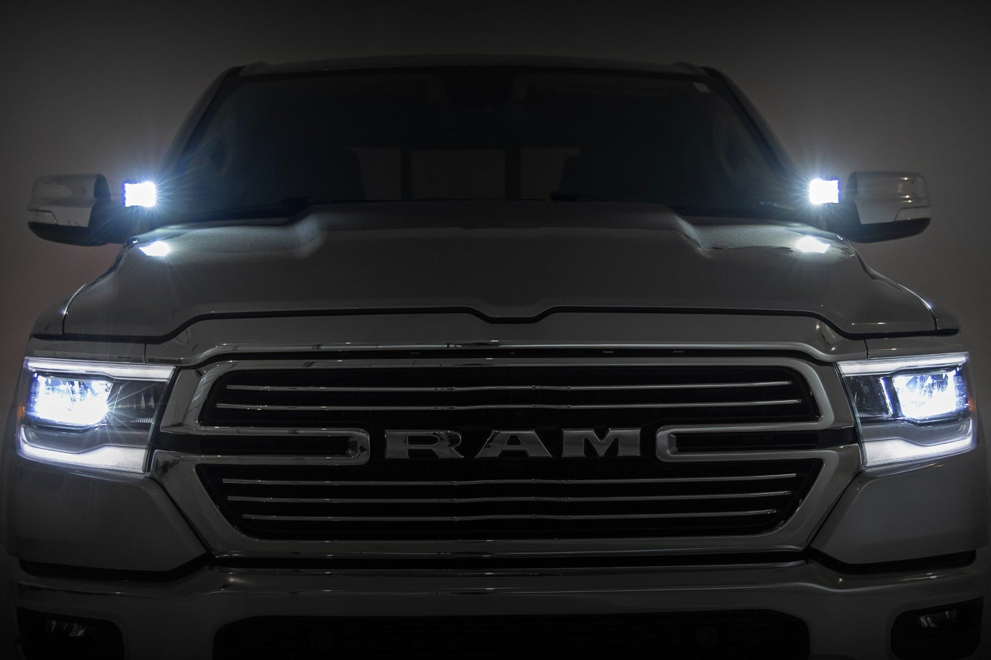 LED Light Kit | Ditch Mount | 2" Black Pair | Flood | Ram 1500 2WD/4WD (19-26)