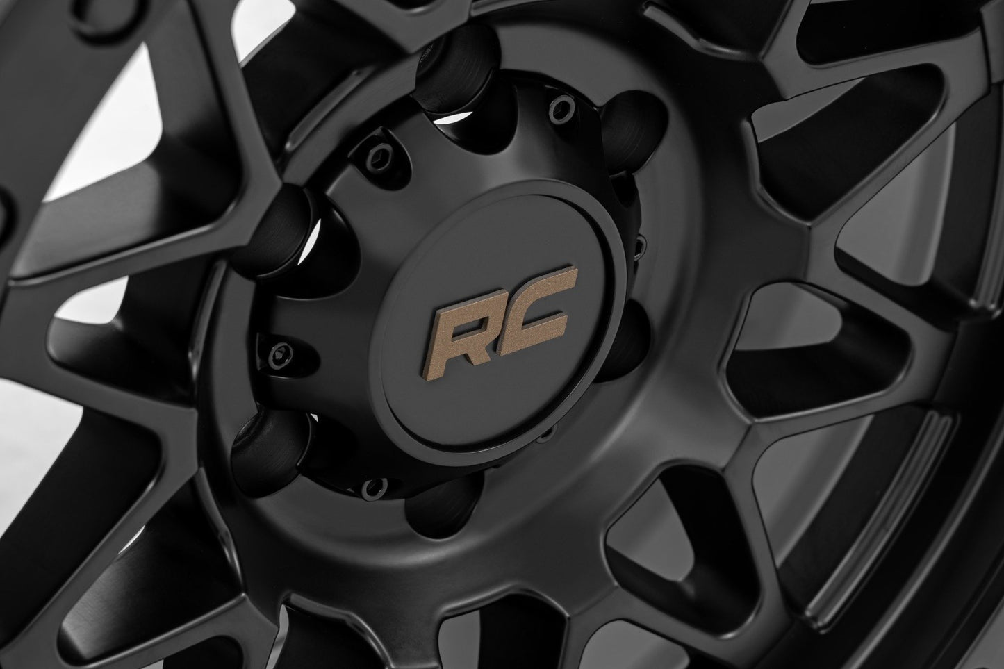 Rough Country 78 Series Wheel | Simulated Beadlock | Black | 18x9 | 5x5 | -12mm