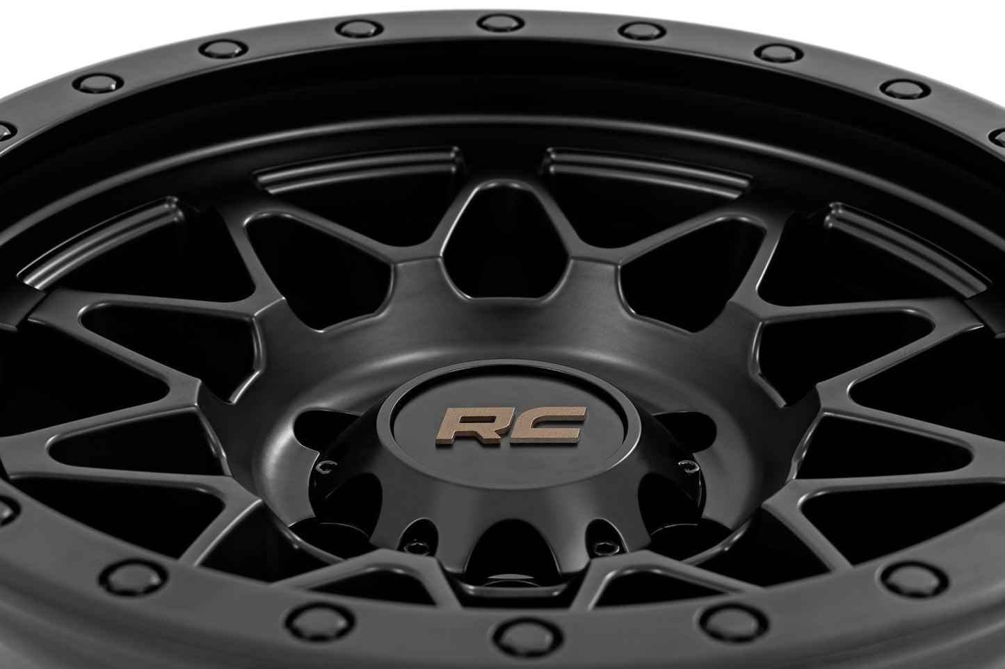 Rough Country 78 Series Wheel | Simulated Beadlock | Black | 18x9 | 6x135 | -12mm