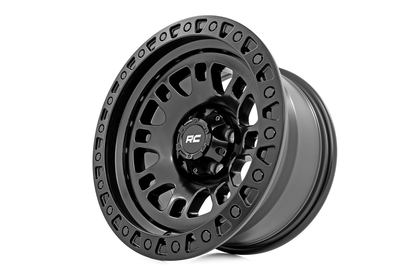 Rough Country 82 Series Wheel | One-Piece | Semi Gloss Black | 18x9 | 5x5 | -12mm