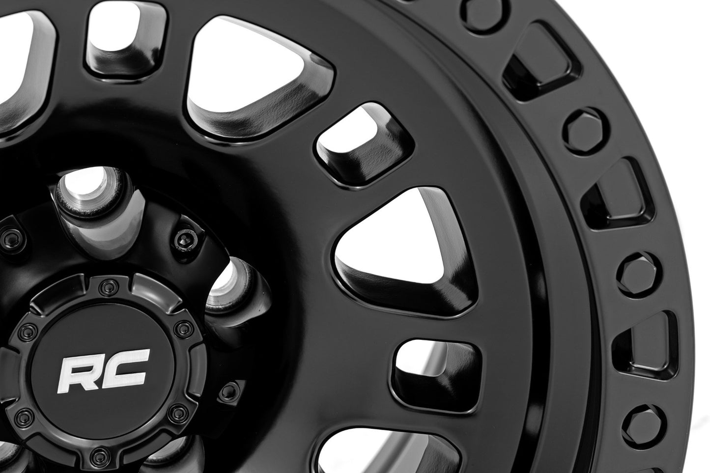 Rough Country 82 Series Wheel | One-Piece | Semi Gloss Black | 18x9 | 5x5 | -12mm
