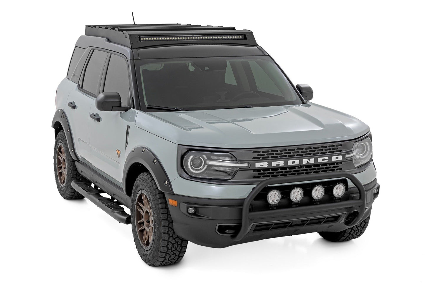 Nudge Bar | w/ Tow Hooks | 20 Inch Black Single Row LED | Ford Bronco Sport (21-24)