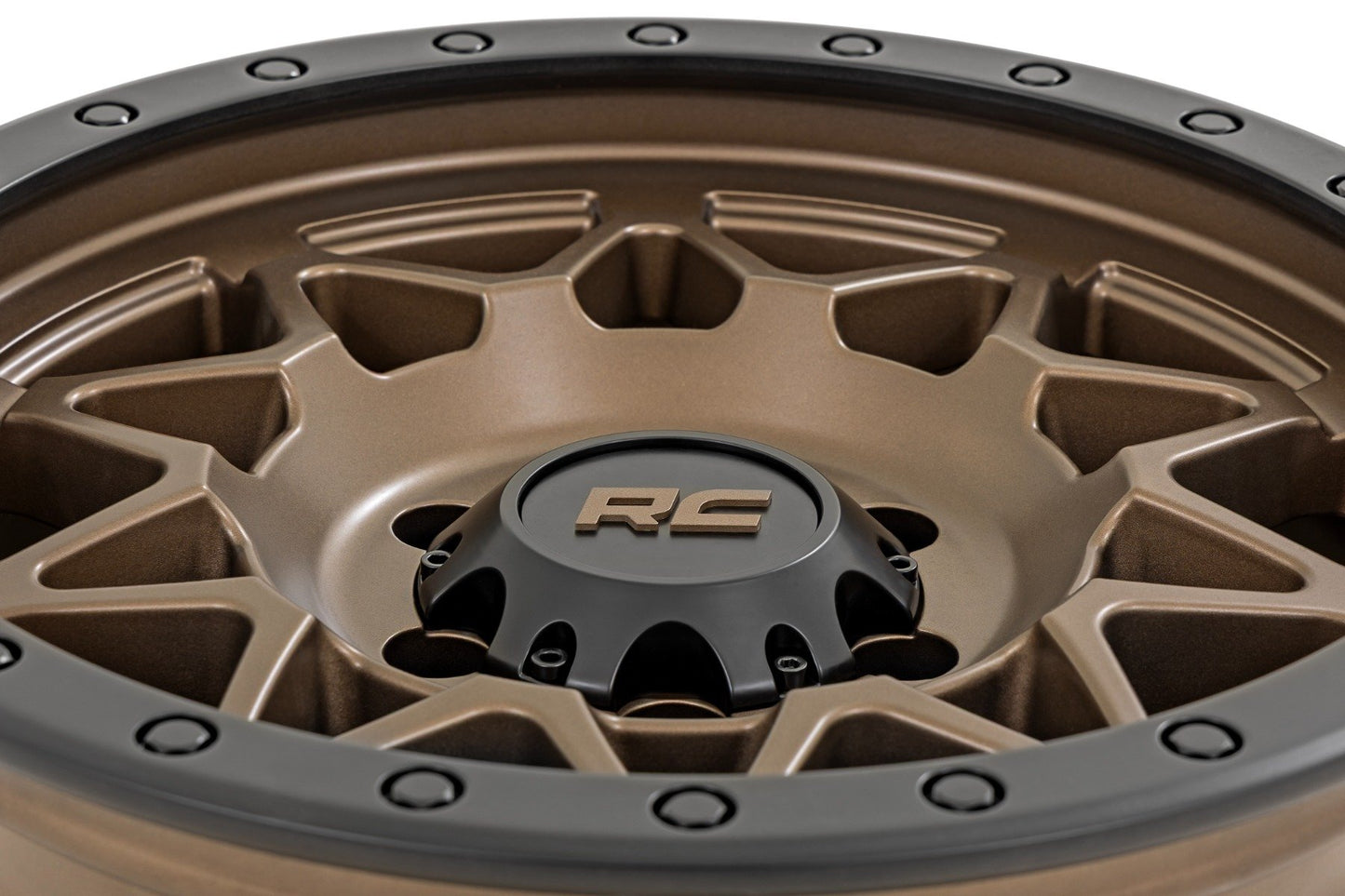 Rough Country 78 Series Wheel | Simulated Beadlock | Bronze/Black | 18x9 | 8x180 | 0mm