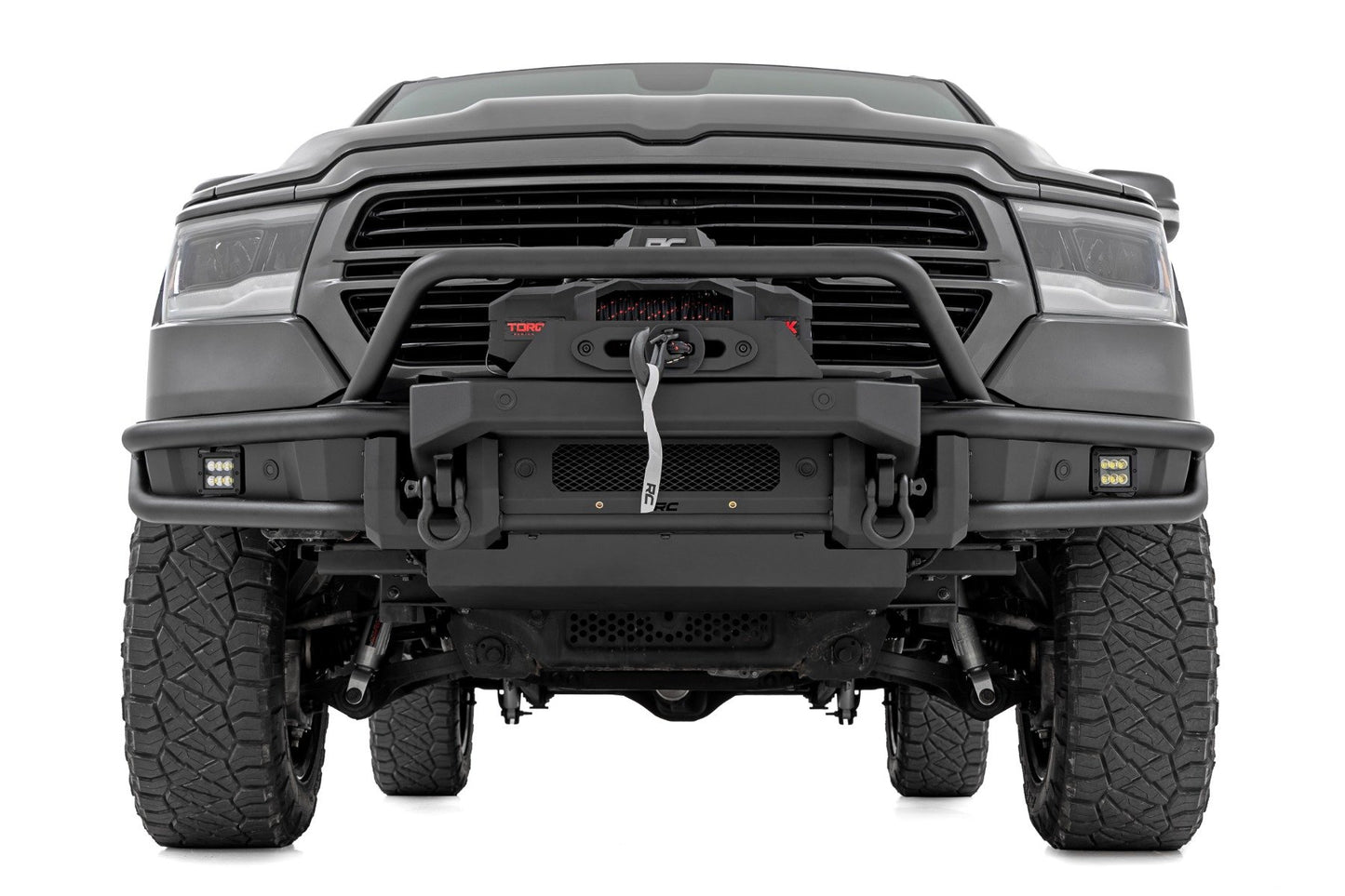 Rough Country Ram 1500 2019-2024 Tubular Front Bumper With Winch Plate