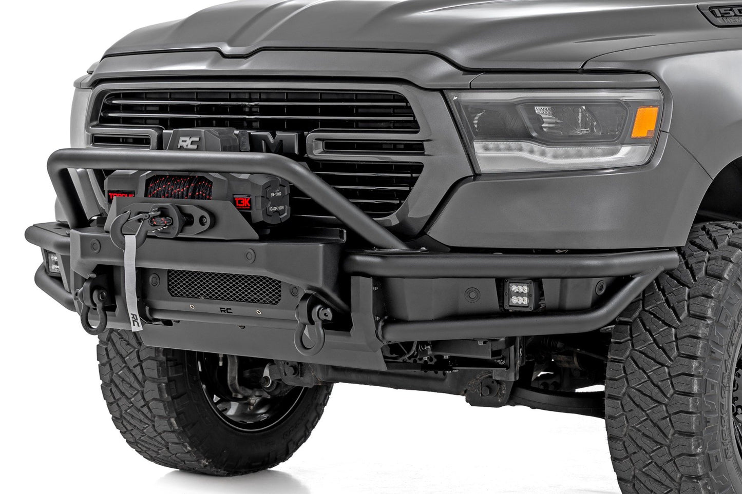 Rough Country Ram 1500 2019-2024 Tubular Front Bumper With Winch Plate