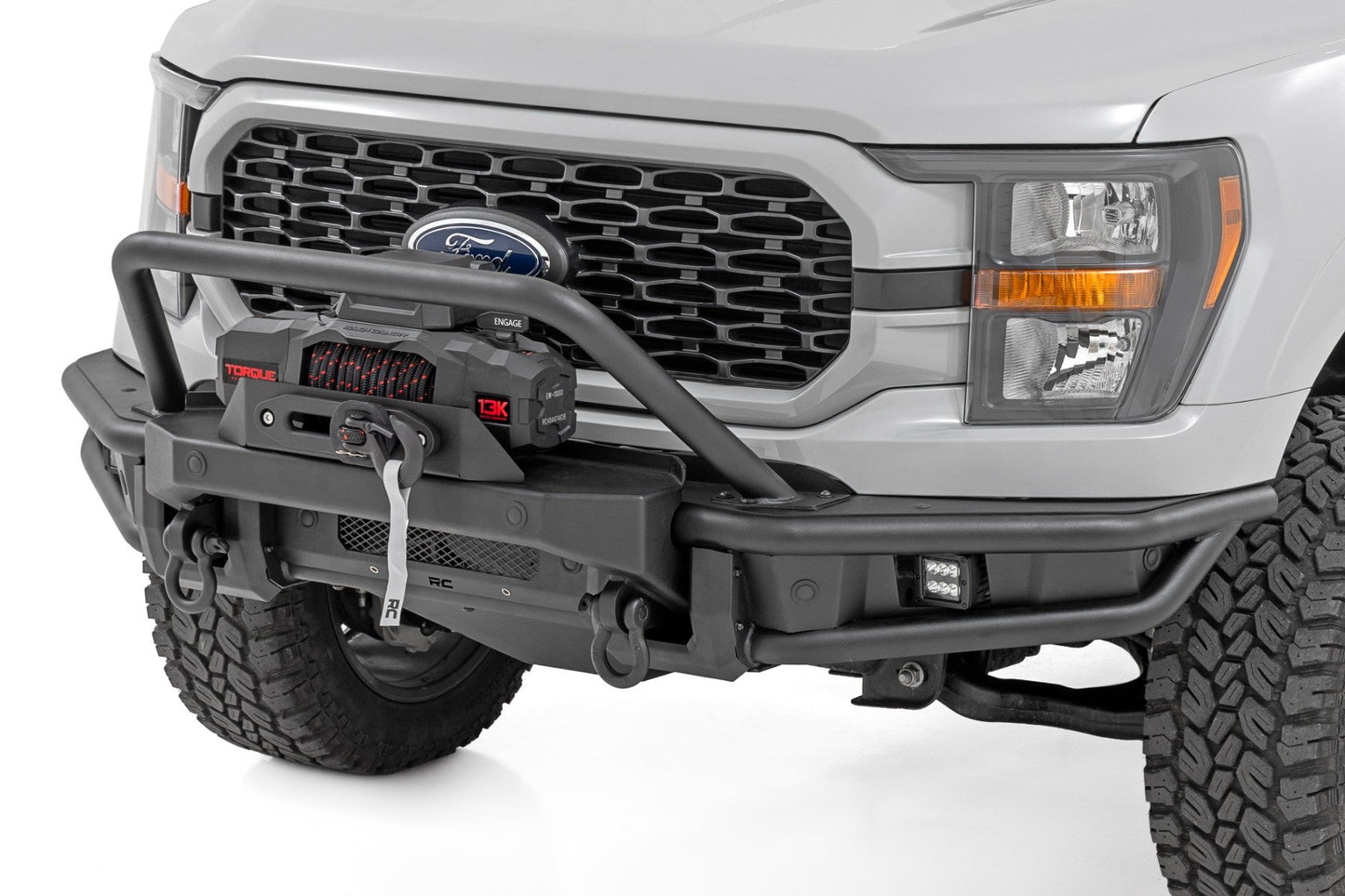 Rough Country Ford F-150 2021-2023 Tubular Front Bumper With Winch Plate