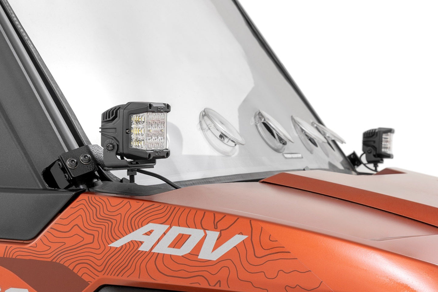 LED Light Kit | Front Mount | 2" Black Pair | White DRL | Polaris XPEDITION ADV 5