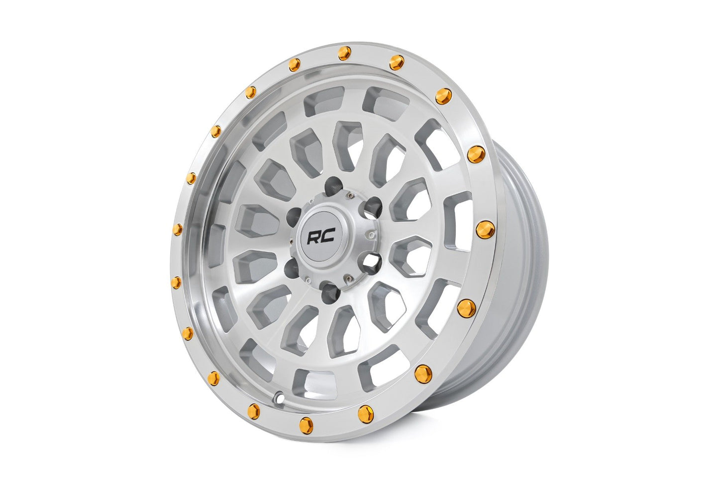 Rough Country 87 Series Wheel | Simulated Beadlock | Full Machine | 17x8.5 | 6x5.5 | +0mm