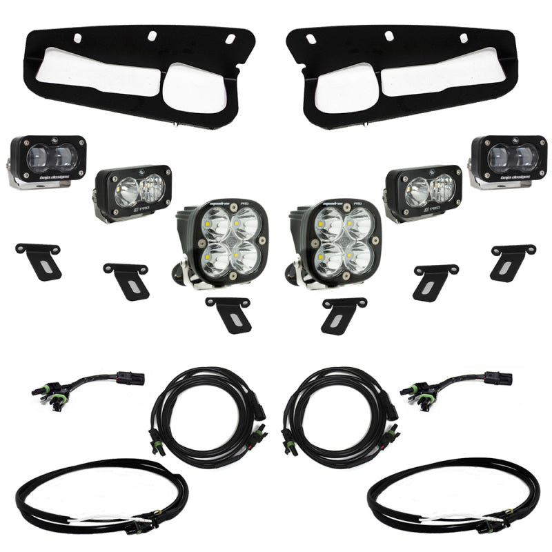 Baja Designs 21-23 Ford Bronco w/Steel Bumper S2 SAE Pro Fog Pocket Light Kit w/Upfitter - Clear