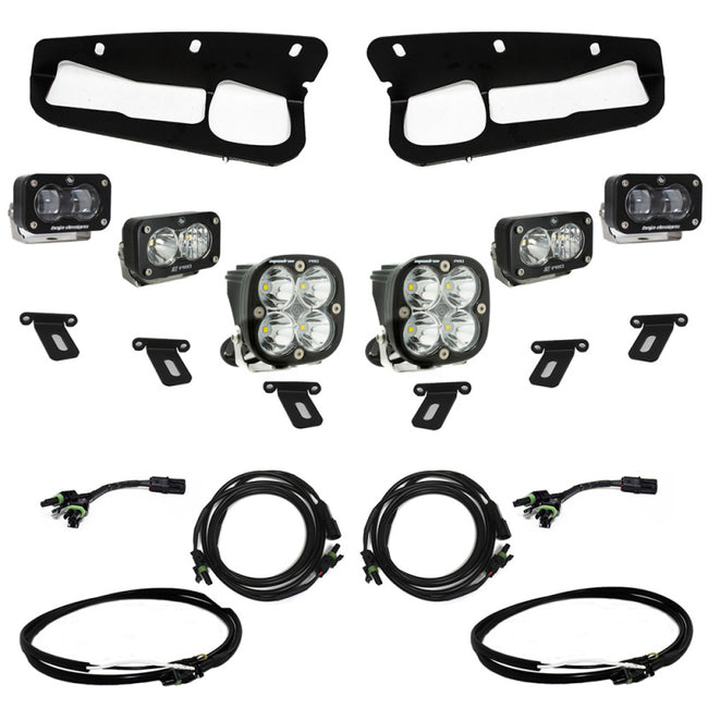 Baja Designs 21-23 Ford Bronco w/Steel Bumper S2 SAE Pro Fog Pocket Light Kit w/Upfitter - Clear