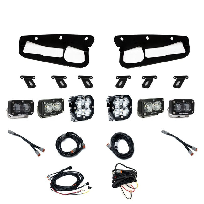 Baja Designs 21-25 Ford Bronco Squadron 2.0 Pro (Spot) / S2 SAE / S2 Pro D/C FPK Steel Bumper -Clear