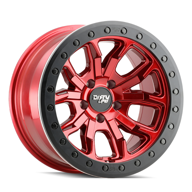 Dirty Life 9303 DT-1 17x9 / 5x127 BP / -38mm Offset / 78.1mm Hub Crimson Candy Red Wheel