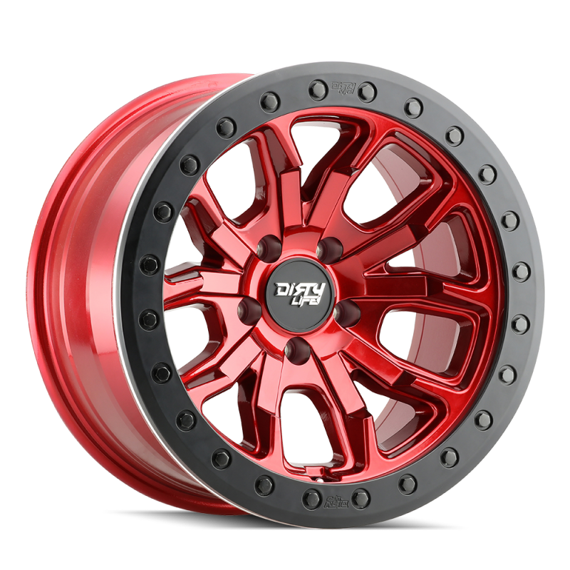 Dirty Life 9303 DT-1 17x9 / 6x139.7 BP / -12mm Offset / 106mm Hub Crimson Candy Red Wheel