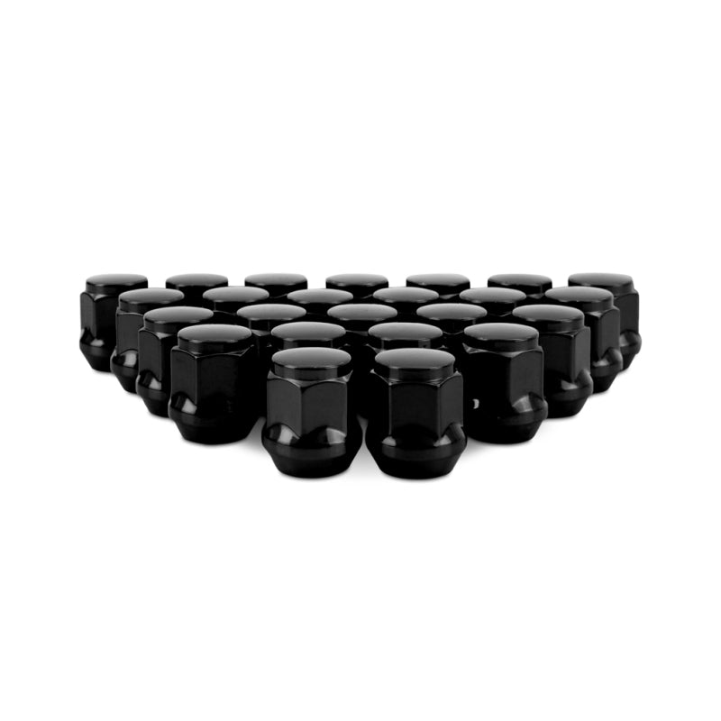 Mishimoto Steel Acorn Lug Nuts M12 x 1.5 - 24pc Set - Black