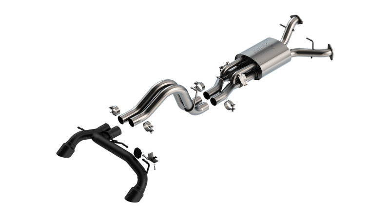 Borla 22-24 Ford Bronco Raptor V6 Turbo AT 2WD / 4WD ATAK Catback Exhaust w/ 4in Black Coated Tips