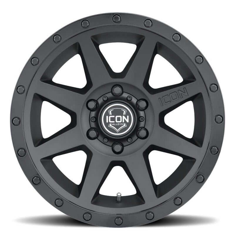 ICON Rebound 18x9 / 5x5in / -12mm / 4.5in BS Double Black Wheel