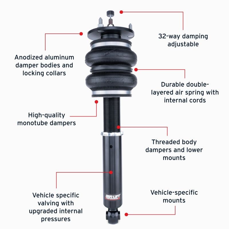 Air Lift Performance 06-12 Lexus GS300 Air Suspension Front Kit