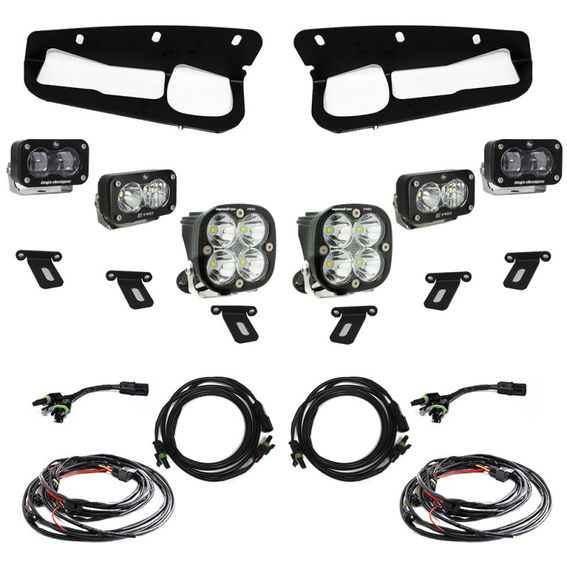 Baja Designs 21-23 Ford Bronco w/Steel Bumper S2 SAE Pro Fog Pocket Light Kit - Clear with Toggle switch